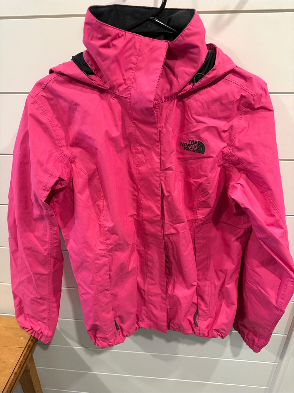 The North Face Bright Pink ladies Medium Rain Jacket